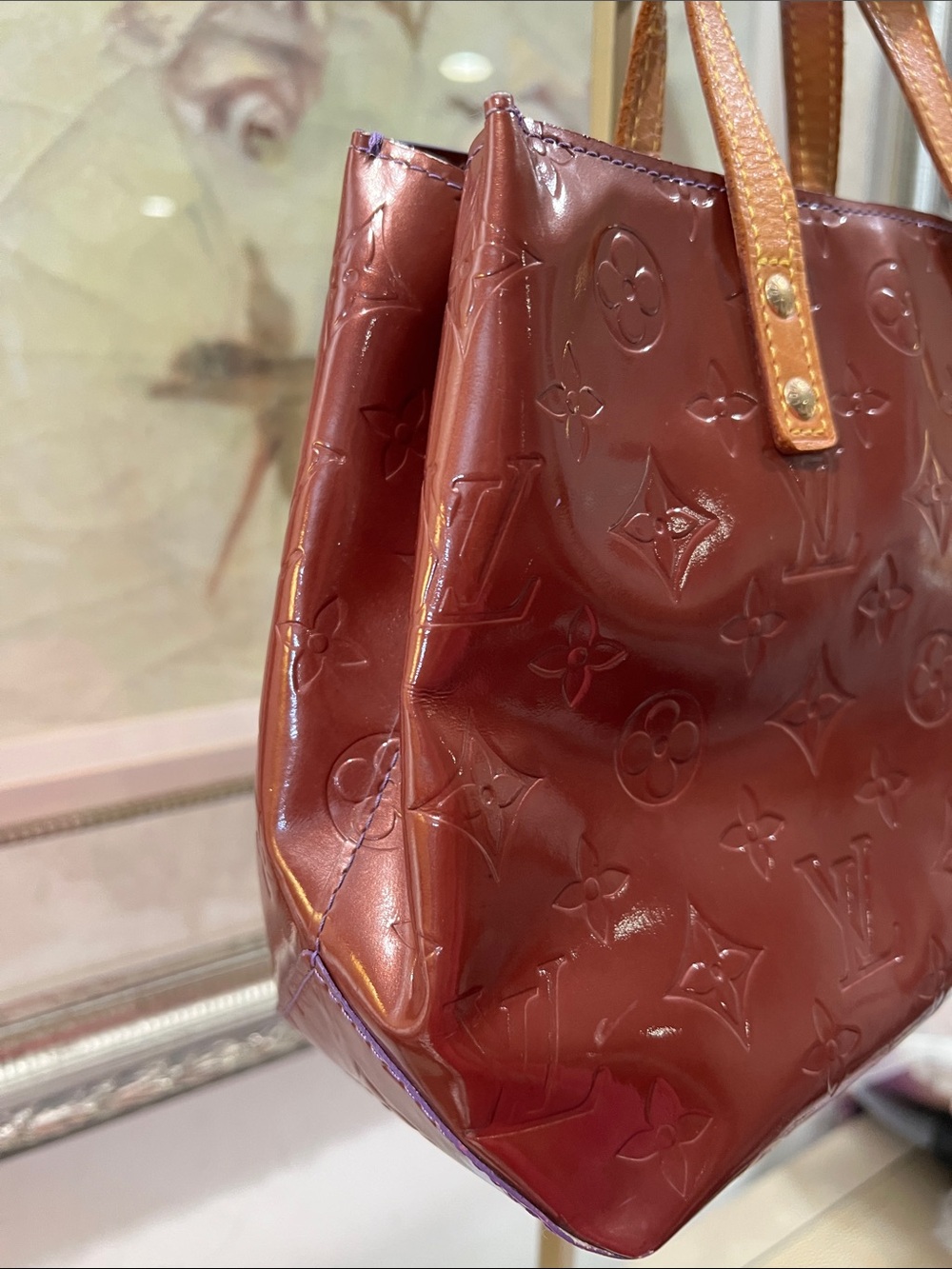Louis Vuitton Reade PM Brown Vernis Vintage Handbag with COA - Picture 10 of 17